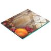 Decorative Glass Snack Serving Board Pumpkin Leaves 60x52 Cm