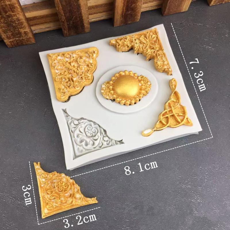 Blomsterranke Relief Silikonformer DIY Kakekant Fondant Kakedekoreringsverktøy Sugarcraft Sjokolade Leire Godteriformer