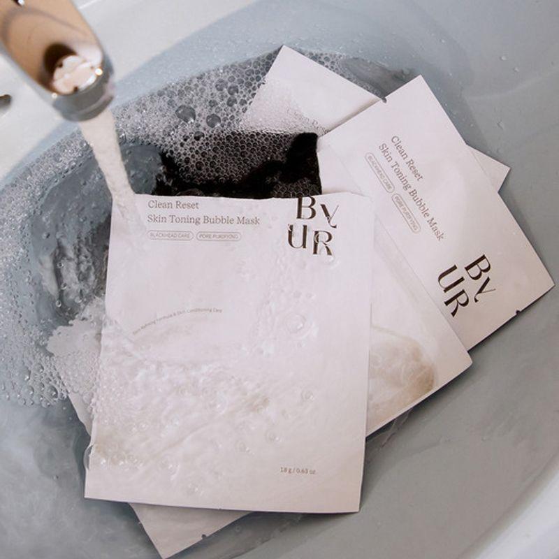 BYUR Clean Reset Skin Toning Bubble Mask 1 Sheet