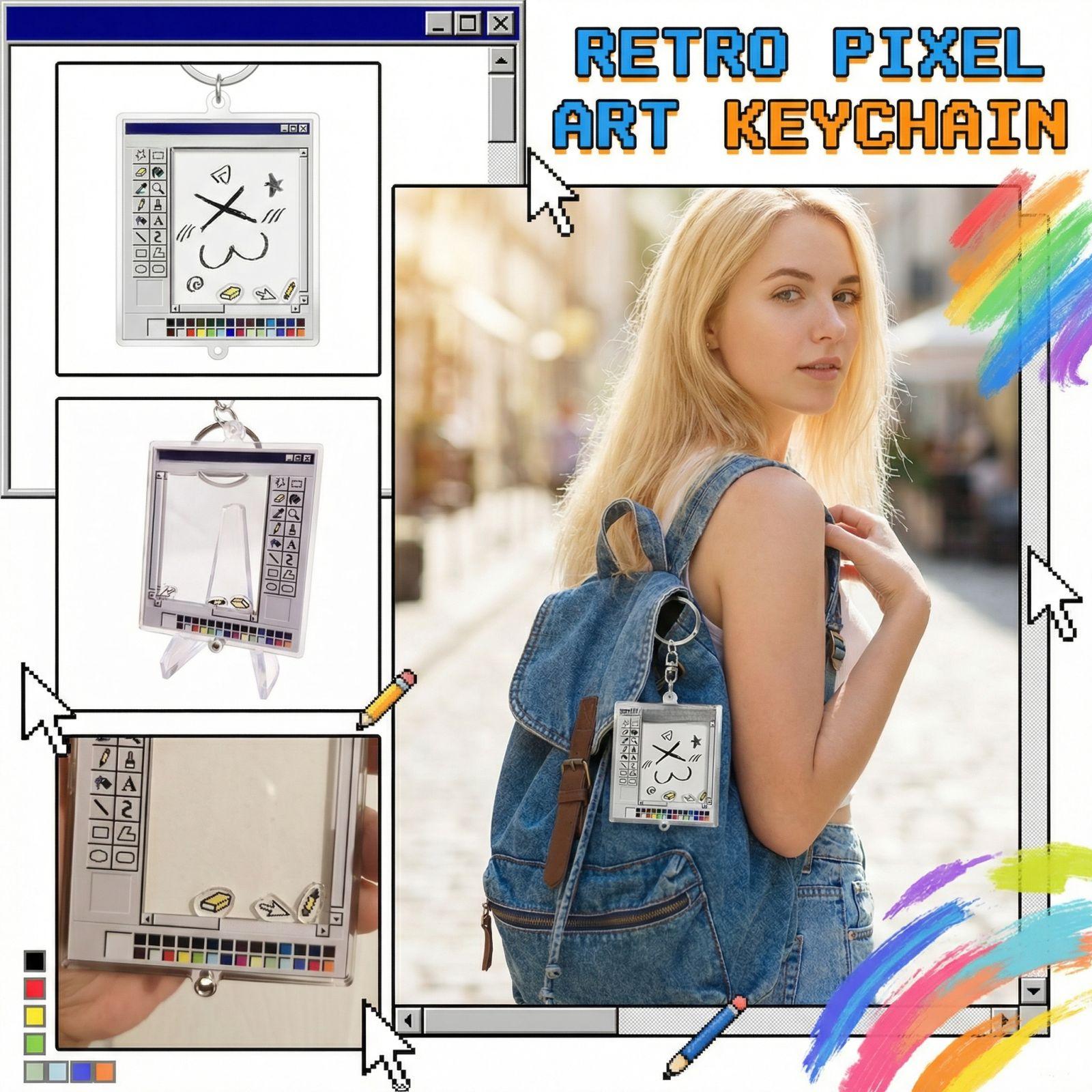 

Made From High-quality Acrylic Material, This Painted Swinging Keychain Backpack Accessory Is Both And Visually Striking. One Size білий