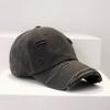 Chapeau de Soleil à Large Bord Réglable Casquette Bucket Style Baseball Usé Troué Unisexe Accessoires de Mode