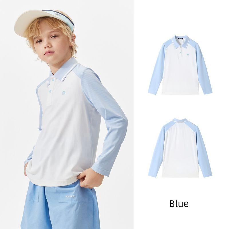 Navigare Italian Small Sailboat Kidsren's Polo Shirt 2026 Spring New Style Long-Sleeved Breathable Top for Boys
