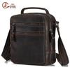 Genuine Leather Men's Large Capacity Vintage Crossbody Shoulder Bag