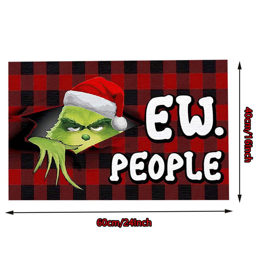 

New Grinch Christmas Festival Decoration Front Door Carpet Indoor Outdoor