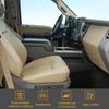 Priprilod Tan Perforated Leather Driver Side Bottom Replacement Seat Cover Compatible with Ford F250 F350 F450 F550 Lariat 2011 2012 2013 2014 2015