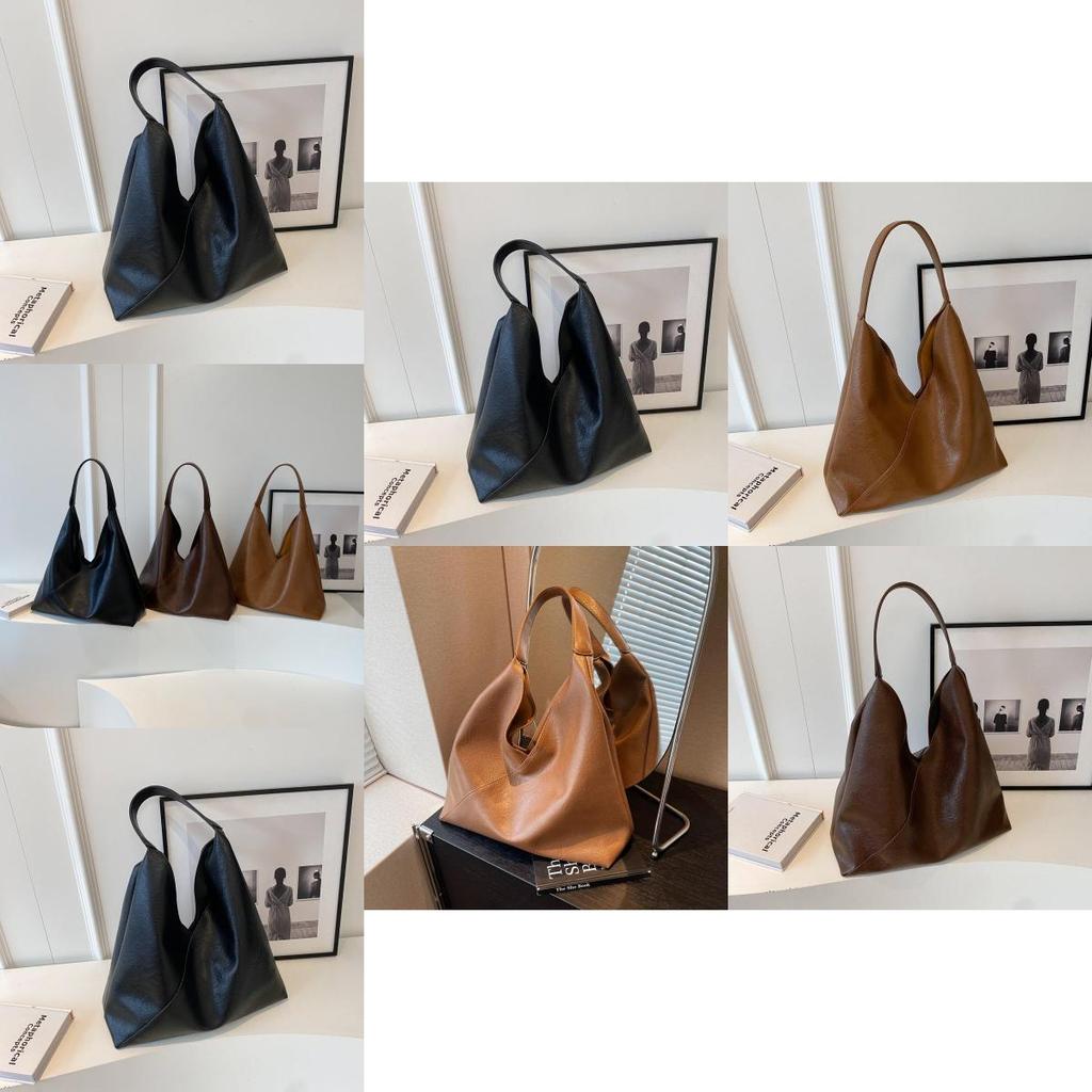 Solid Color Shoulder Bag For Women With Magnetic Closure And Large Capacity For Daily Use