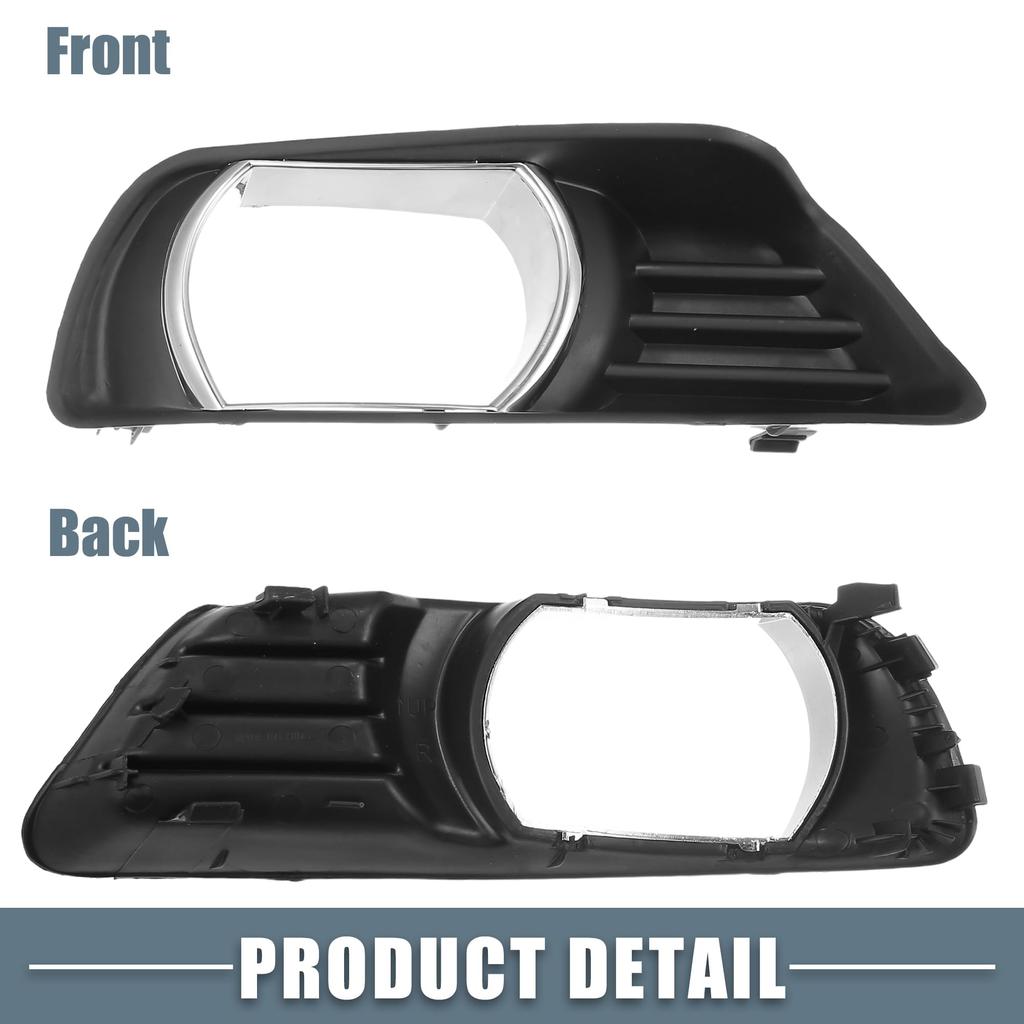 ABSOPRO Left and Right Side Fog Lamp Grille Cover Part Numbers Compatible with Toyota Camry 2007 2008 1 Pair Trim, 5212706040/5212806040, 2009, Black,