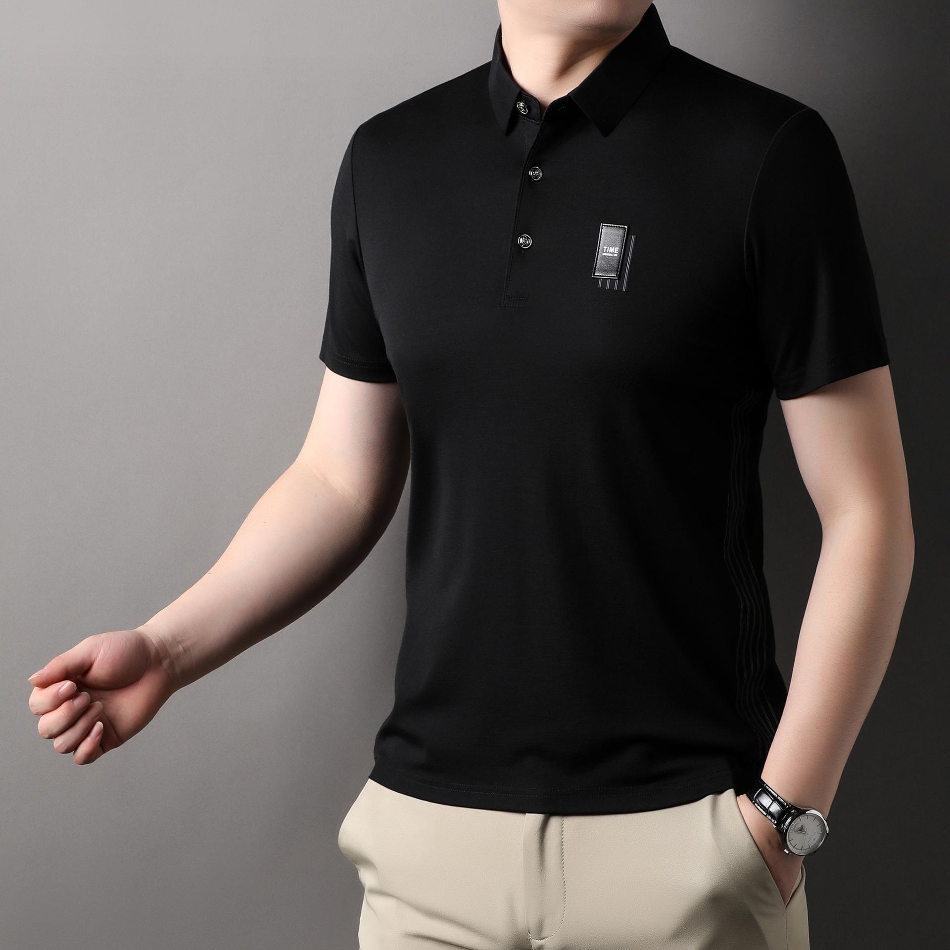 

Новая футболка-поло для мужчин среднего возраста, летняя мужская одежда, мужская повседневная футболка, модная XXXL