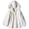 European and American Winter Plush Hooded Coat for Women - Plus Size, Loose Fit, Fluffy Fur Design.