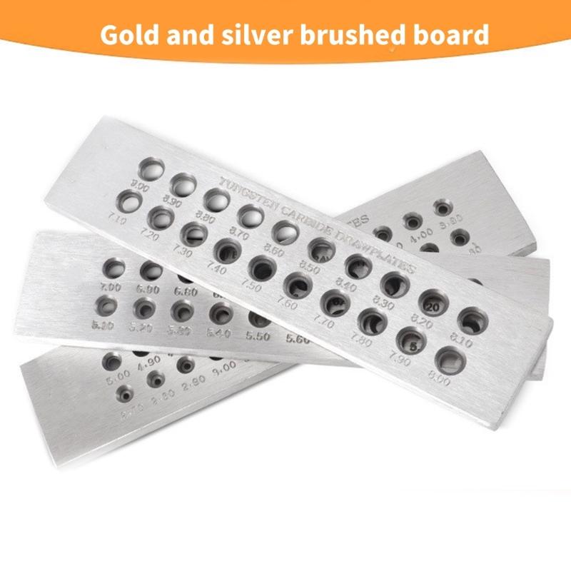 Jewelry Wire Drawplate Steel Tool Wire Shaping Tool Round Wire Shaping Plate Jewelry Crafting Tool Steel Texture