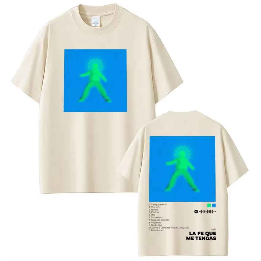 

Rapper Mvrk La Fe Que Me Tengas Album Print Tshirt Men Women Fashion Tshirt Casual pure Cotton ONeck Tshirts Streetwear XL