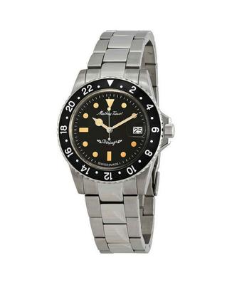Mathy Vintage Automatic Stainless Steel Black Dial H900ATN 100M Men's Watch