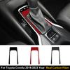 1PC Real Carbon Fiber Car Center Console Gear Shift Panel Inner Frame Sticker For Toyota Corolla 2019-2023 Interior Accessories