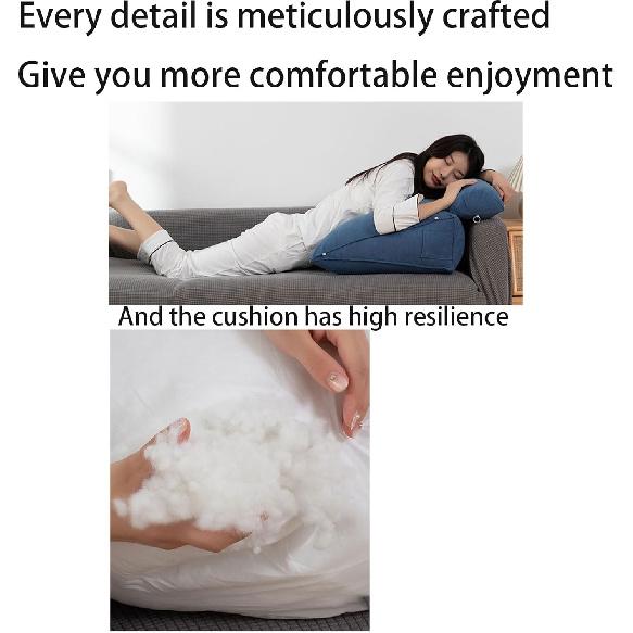 

Подушка для чтения для кровати треугольная | Многофункциональная подушка для дивана и прикроватная | Подушка-поддержка спины для чтения |,Подушка для отдыха в кровати с поддержкой 45 × 45 × 20 CM павлин голубой