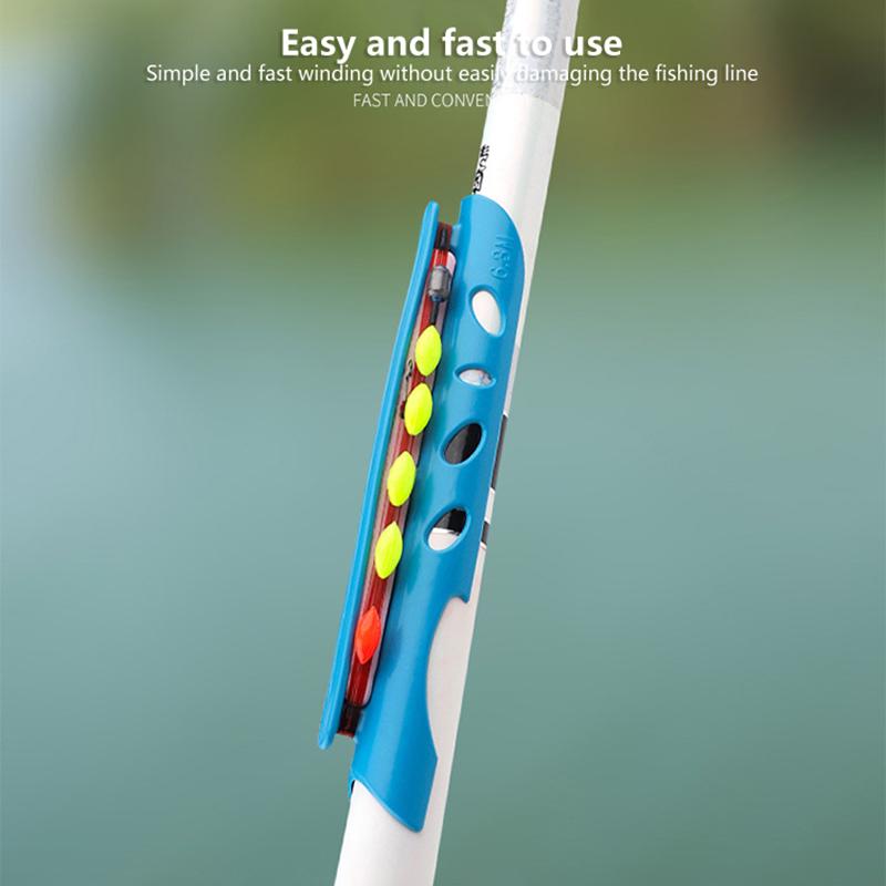 5Pcs Random Color Fishing Coiling Card Winding Wrapped Wire Board Line Container Fishing Rod Clips