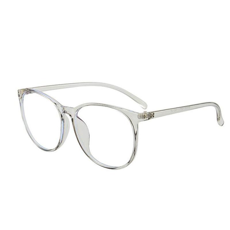 Transparent Round Prescription Spectacle Women Men Oversized Myopia Lens Optical Eyewear Power 0 -0.5 -0.75 To -6.0