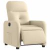 Vidaxl Electric Recliner, Cream, Fabric Upholstered