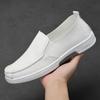 New Summer Hollow Breathable Little White Shoes Men's Casual Leather Shoes Doudou Shoes Non-slip Work Shoes Board Shoes Men's Leather Shoes