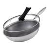 Wutuo 36cm 316 Stainless Steel Nonstick Stir-Fry Pan with Lid