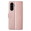 For Samsung Galaxy A56 5G Wallet Case Butterfly Floral Imprint PU Leather Phone Cover with Wrist Strap