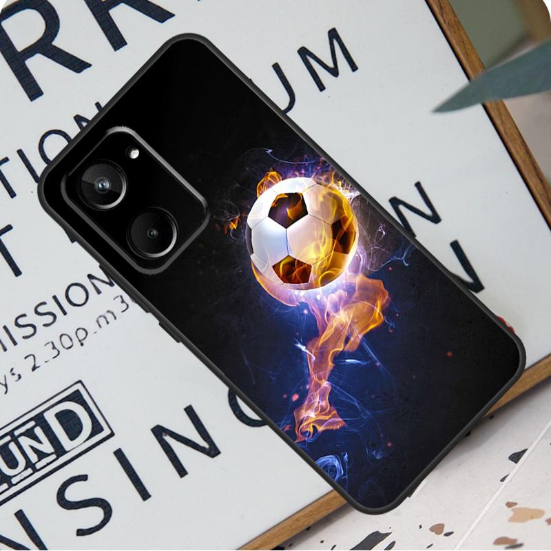 Football Soccer Ball For Realme C31 C33 C35 C51 C53 C55 C67 GT5 GT Neo 6 9 10 11 12 Pro Plus C21Y C25s C30 Case