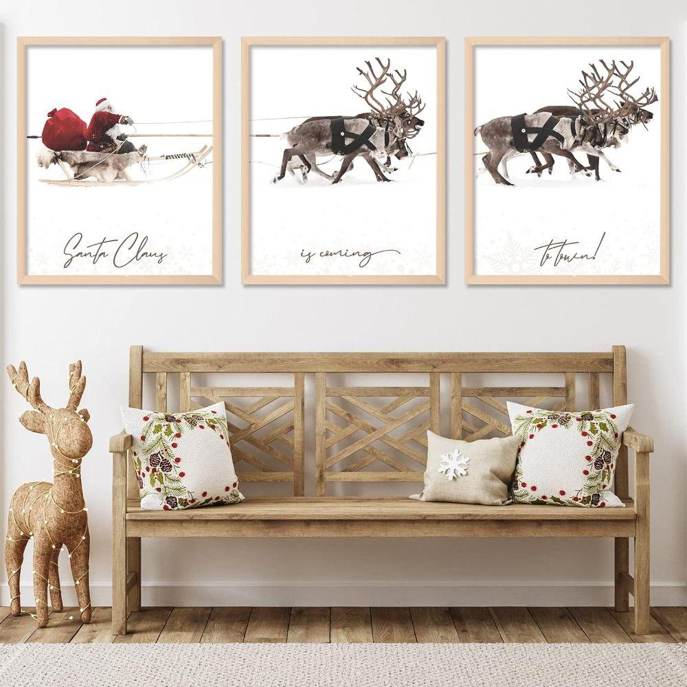 

3 pcs White Inspirational Canvas Painting Canvas Bedroom Hanging Pictures New Canvas Core Room