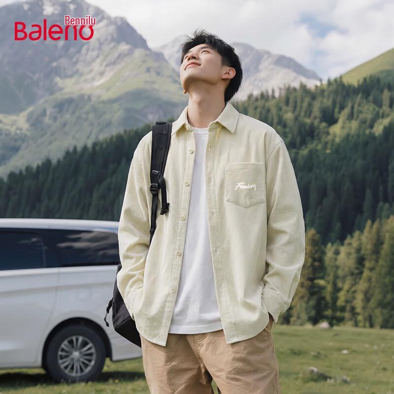 Мужская плотная вельветовая рубашка с длинным рукавом Baleno 5XL