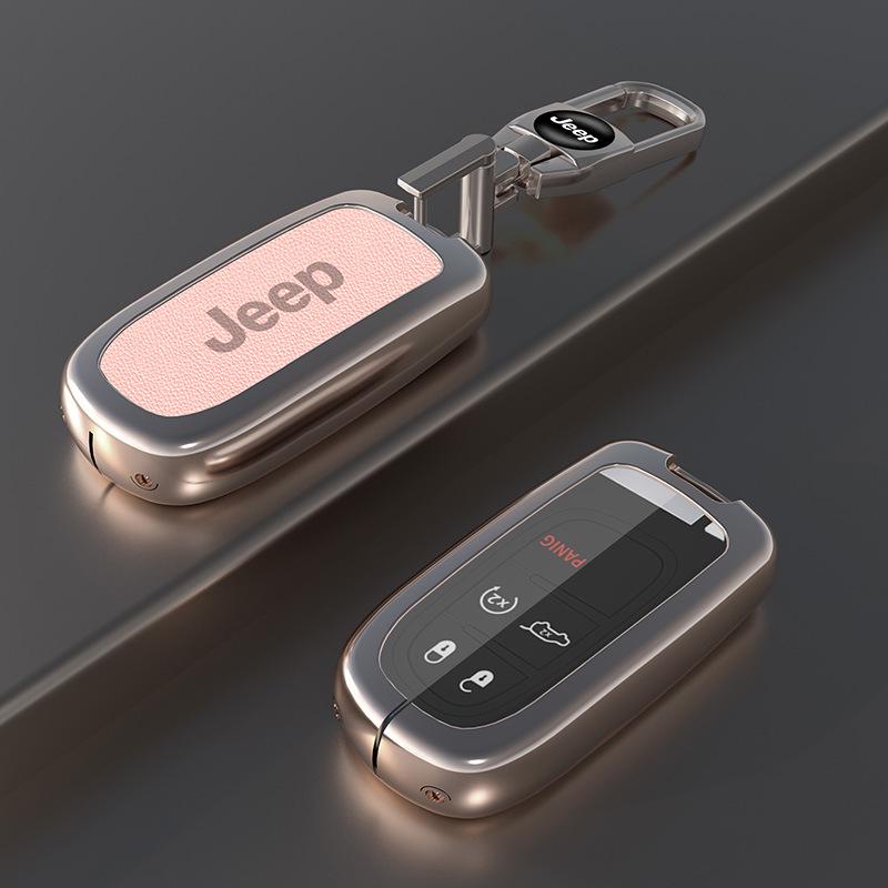 Metal Key Shell for Jeep: Compass, Renegade, Cherokee, Wrangler