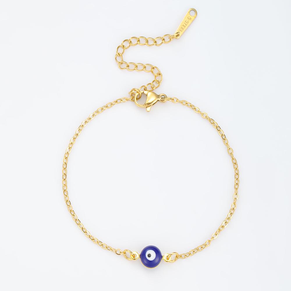 LIKGREAT Blue Evil Eye Bracelets for Women Girl Teen Protection Turkish Good Luck Bracelet Talisman Jewelry Gift