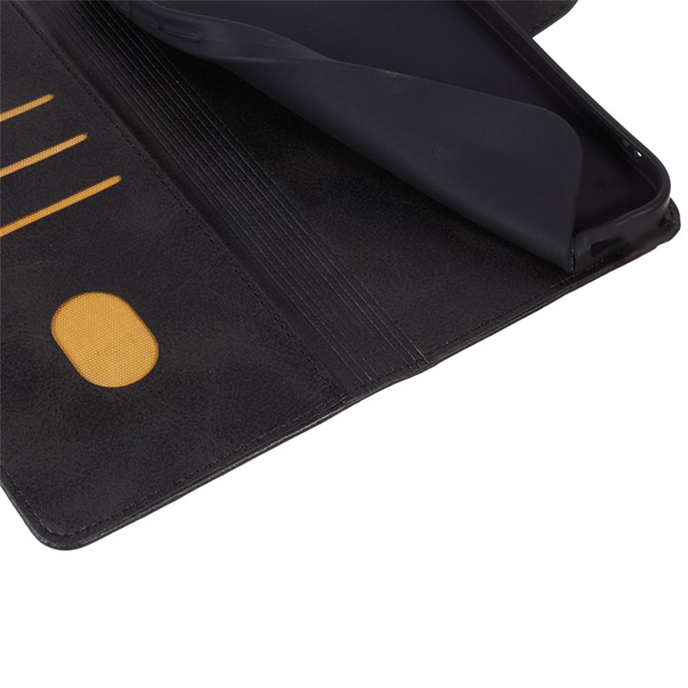 For iPhone 17 Case Calf Texture PU Leather Wallet Phone Cover with Wrist Strap