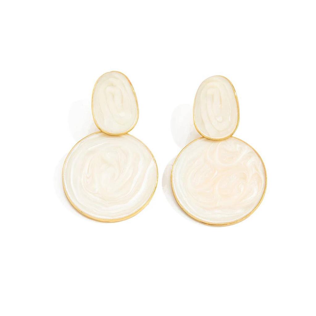 Ingemark Simple Geometric Round Drop Earrings for Women 2026 New Trend Elegant Pendant Earrings Aesthetic Wedding Bridal Jewelry