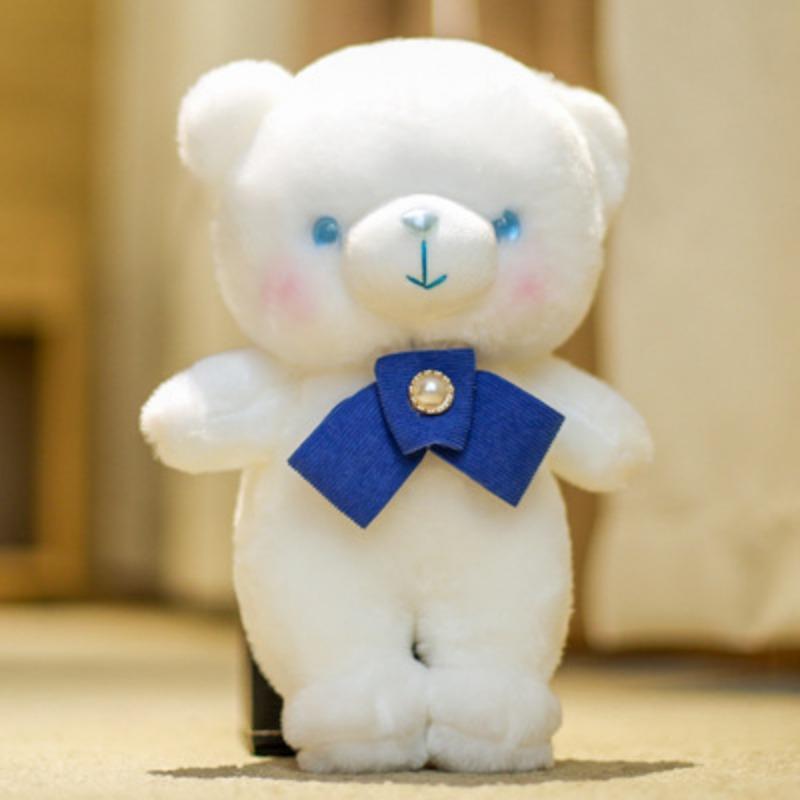 Teddy Bear Doll Little White Bear Doll Push Doll Plush Toy 520 Valentine's Day Birthday Gift for Women