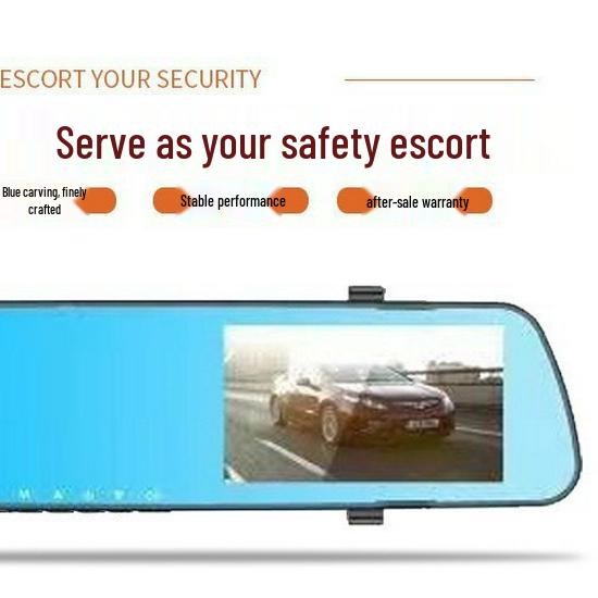 4.5-Inch WiFi Rearview Mirror Dash Cam, HD 1080P, Dual Front and Rear Recording