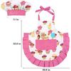 Kids Aprons for Cooking,Kids Chef Hat and Apron with Large Pocket for Baking Cupcake kids Apron for 6-12 Years