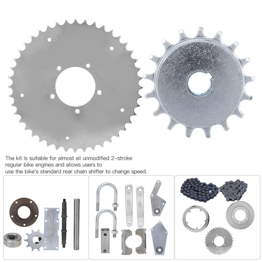 Motorized Bike Jackshaft Kit Center Shaft Drive Conversion Accessories Set