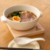 Kamoshika Dougu Store Open-Food Ramen Pot with Rice Spoon and Base, Single-Serving Pot and Serving Bowl, Banko Ware, Made in Japan, Black