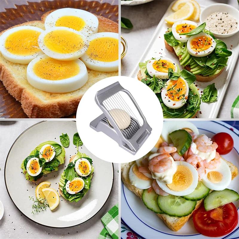 Square Stainless Steel Egg Slicer, Household Egg Slicer, Vegetable, Fruit, Mushroom, Ham, Strawberry Banana Slicers Kitchen Tool