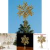 Christmas Tree Topper With Snowflake And Star Iron Art Decoration For Holiday Festivities