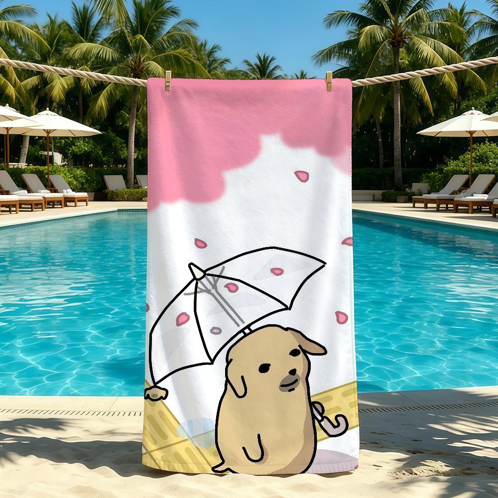 Nudaeng Hund Lustiges Meme Handtuch Für Outdoor Camping Strandhandtuch Super Saugfähig Schnell Trocknend Sommerhandtuch