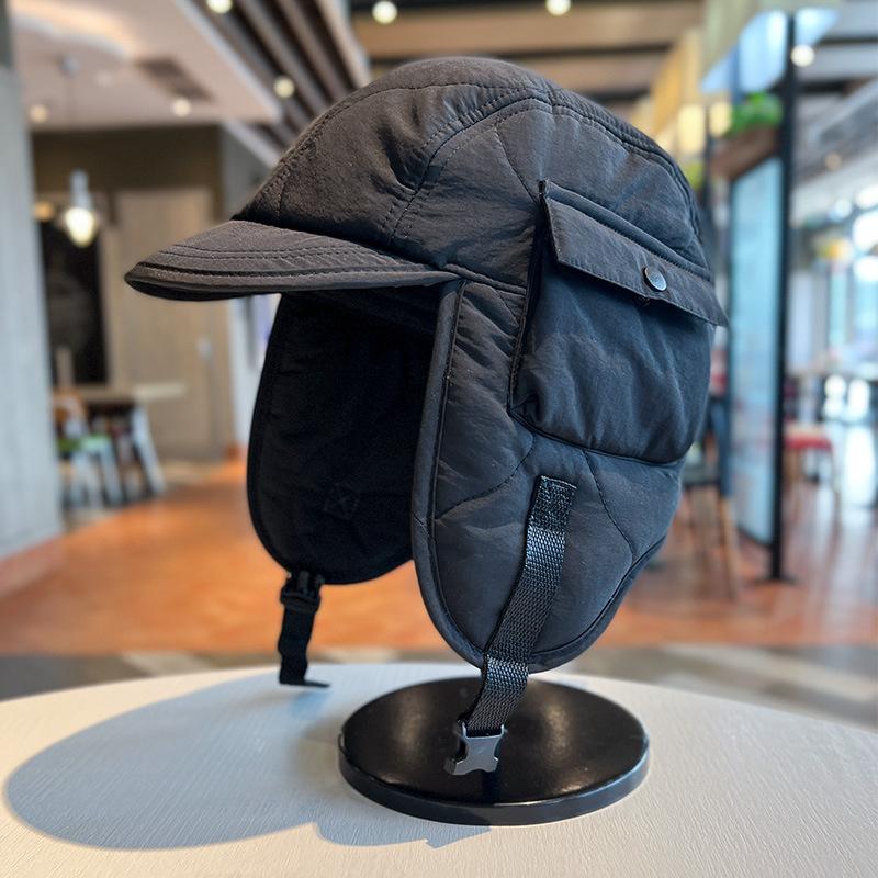 Unisex Warm Trapper Cap Men Women Trapper Aviator Earflap Winter Windproof Adjustable Bomber Hats Outdoor Cycling Ski Down Hat