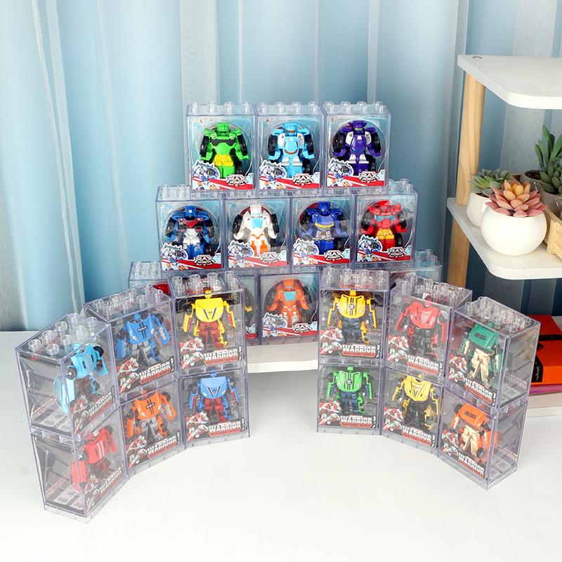 Mini Manual Transformer Robot Car Toy for Kids - Pocket-Sized Autobot Model Building Block