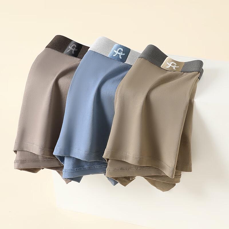 Fenteng Men's Xinjiang Combed Cotton Boxer Briefs 3-Pack