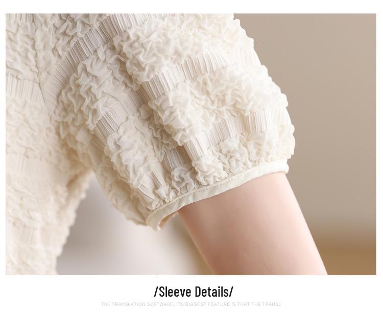 Vestido blanco drapeado de verano para mujer - Elegante diseño de inspiración francesa