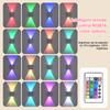 4 Pezzi Luce Notturna LED Intelligente con Sensore di Movimento Ricaricabile USB Lampada Ambientale Gradiente RGB per Camera da Letto Scrivania Armadio Decorazione Lampada da Parete