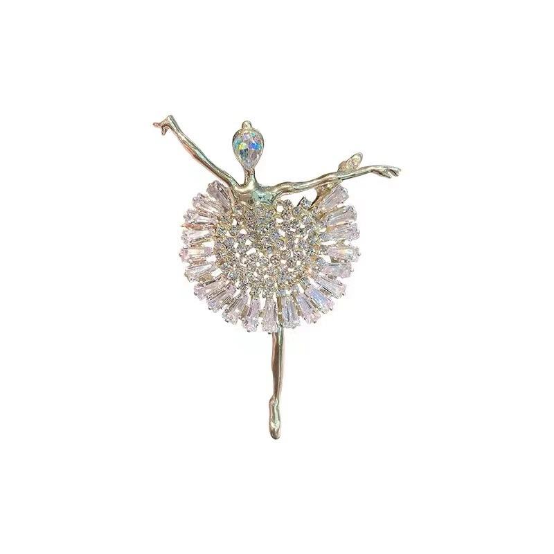Fashionable Ballet Girl Brooch Feminine Charm Pin Cute Personality Suit Coat with Accessories