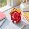 Cute Hamburger Design Portable Mini Fan Rechargeable Battery Operated Small Desk Fan with One Speed Setting and One Hour Runtime