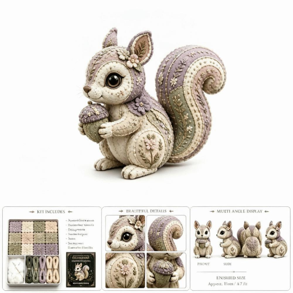 Floral Fabrics DIY Sewing Kit Creative Design Animal Toy Craft Fabric Sewing Kit For Craft Lover