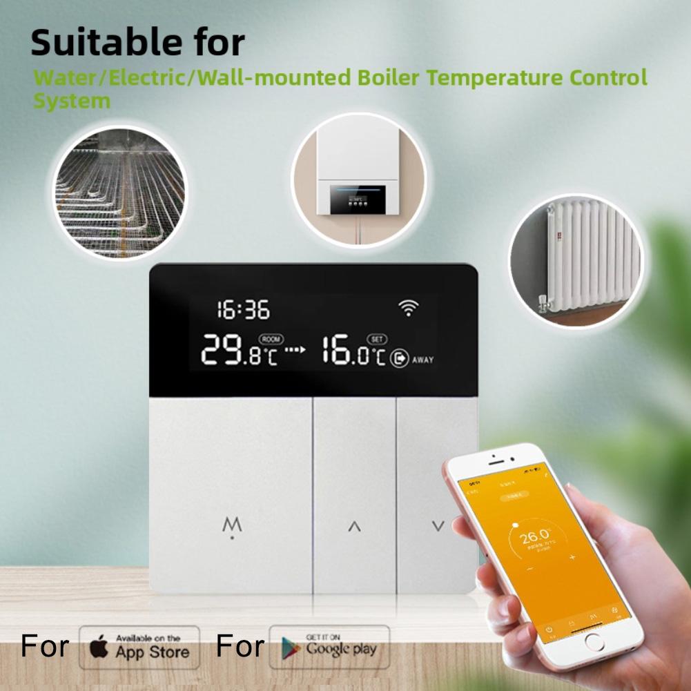 Tuya= WiFi Electric Floor Heating Thermostat Wall-mounted Boiler Thermostat Floor Heating Controller Smart Device Thermostat