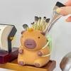 Capybara Pen Holder Cartoon Portable Makeup Brush Holder Multifunctional Large Capacity Pen Organizer Student Stationery
