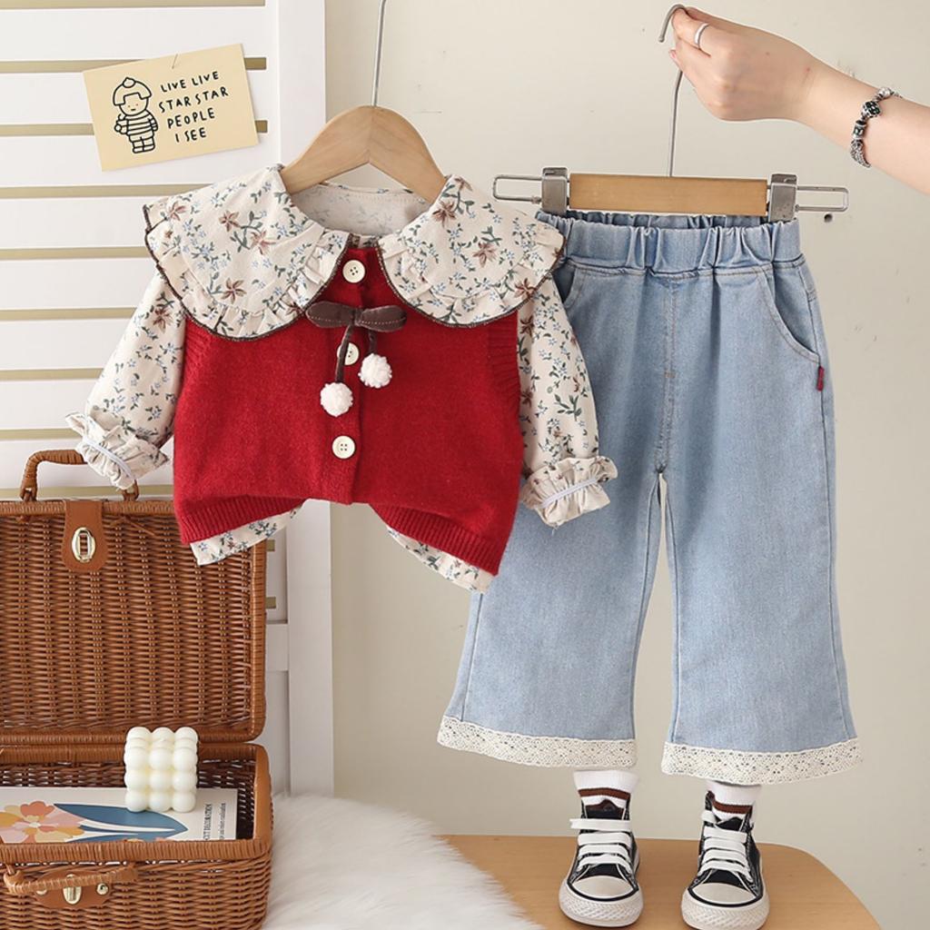 Kids Casual Long-Sleeve Set, Comfortable Daily Wear Outfits